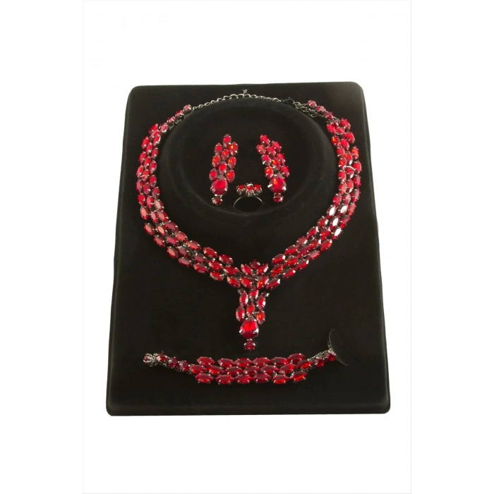 Damla Taşlı Set Kolye