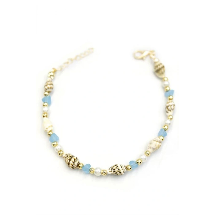 Deniz Kabuğu Bileklik - Açık Mavi