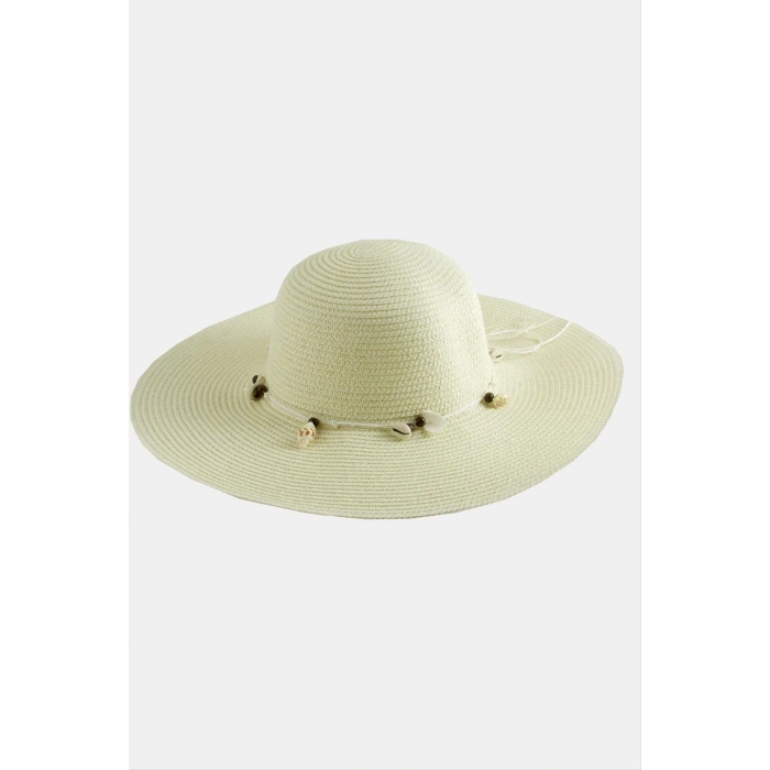 Deniz Kabuğu Hasır Plaj Şapkası