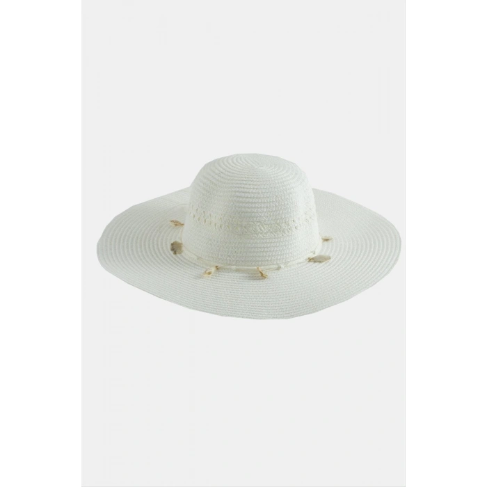 Deniz Kabuğu Hasır Şapka