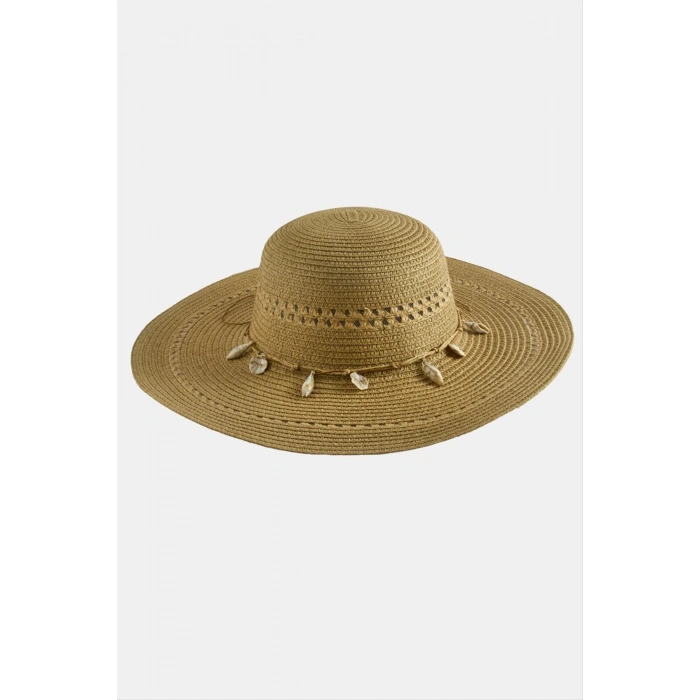 Deniz Kabuğu Hasır Şapka