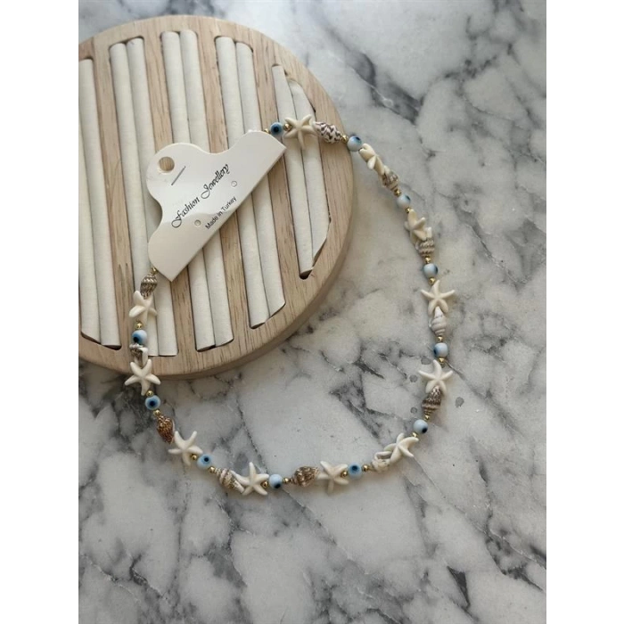 Deniz Kabuğu Kolye - Beyaz