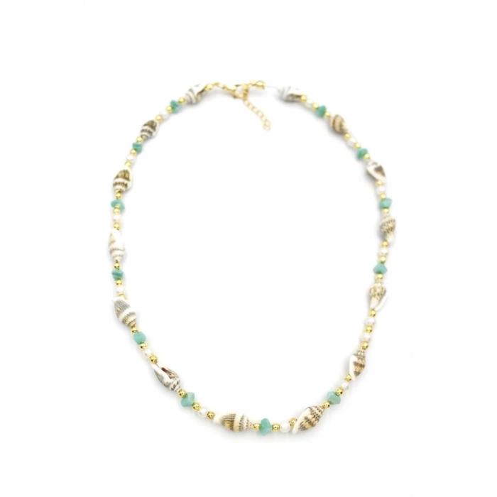 Deniz Kabuğu Kolye - Su Yeşili