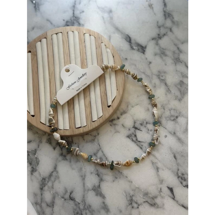 Deniz Kabuğu Kolye - Yeşil