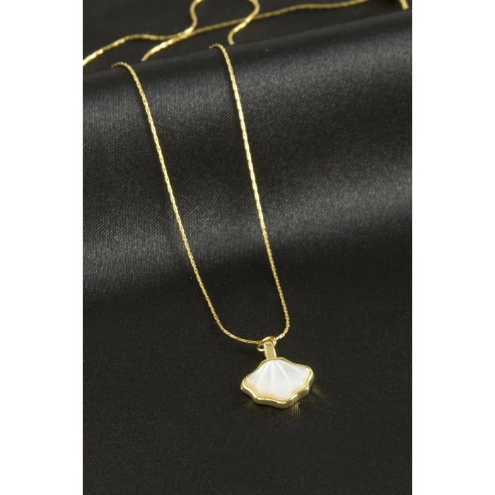 Deniz Kabuğu Sedef Lüks Çelik Kolye