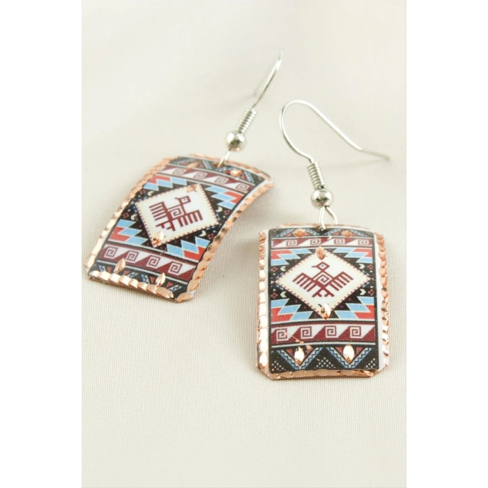 Dikdörtgen Bakır Küpe