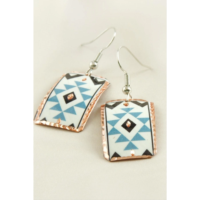 Dikdörtgen Bakır Küpe