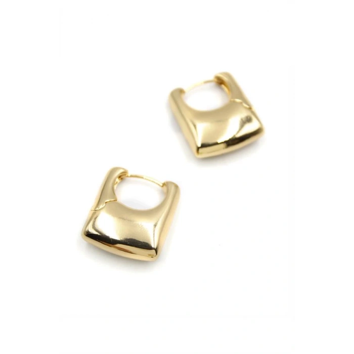 Dikdörtgen Küpe - Altın