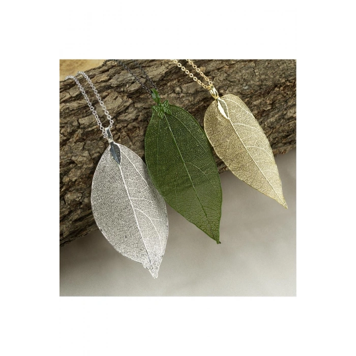 Doğal Yaprak Kolye