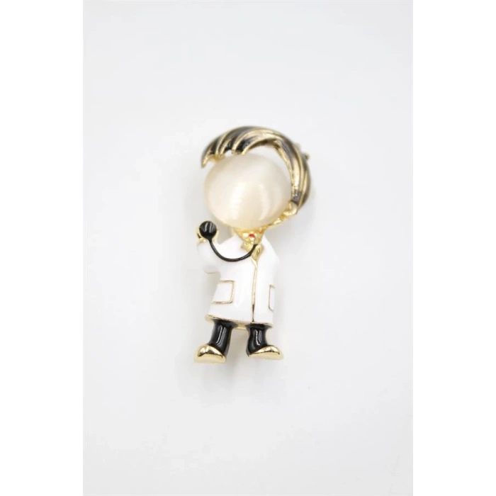 Doktor Broş - Beyaz