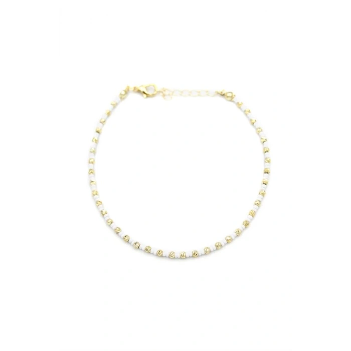 Dorika Boncuk Halhal - Beyaz