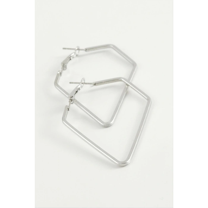 Dörtgen Halka Küpe 4,5 cm