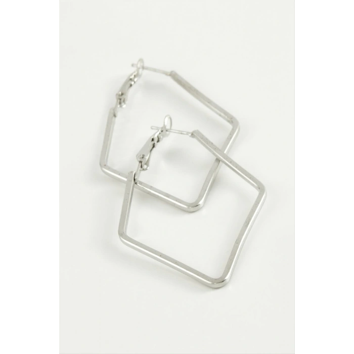 Dörtgen Halka Küpe 5 cm