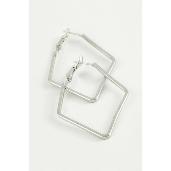 Dörtgen Halka Küpe 6 cm