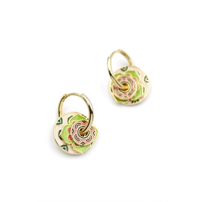 Etnik Charm Küpe - Altın