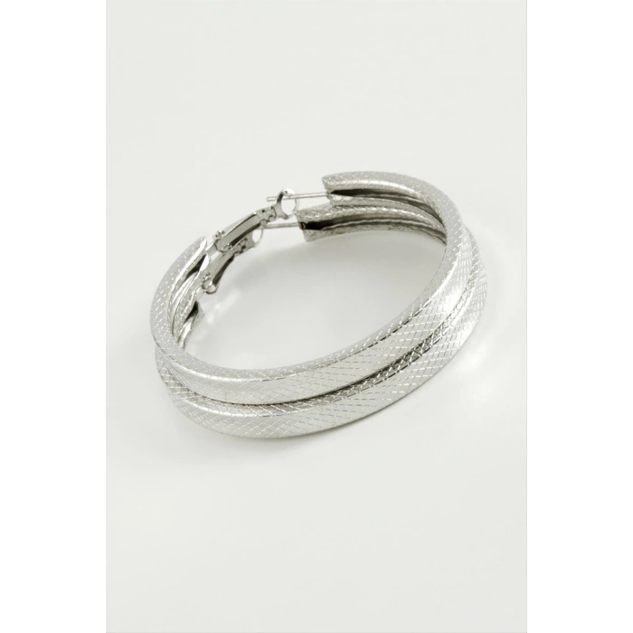 Ezme Kare Halka Küpe 5,5 cm