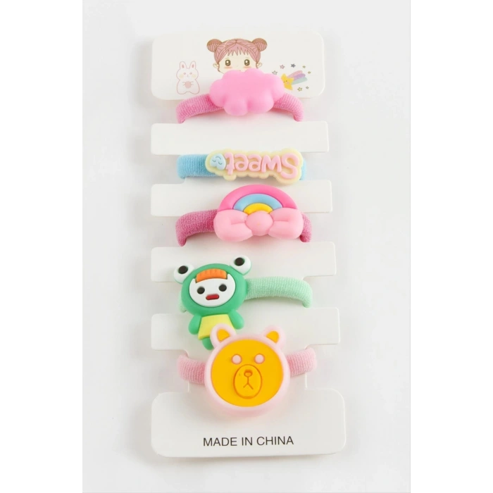 Gökkuşağı Lastikli Toka 5 Adet