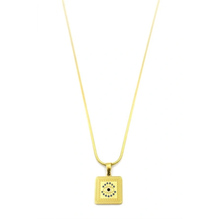 Göz Kolye- 60 cm - Altın