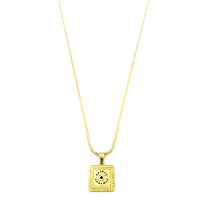 Göz Kolye- 60 cm - Altın