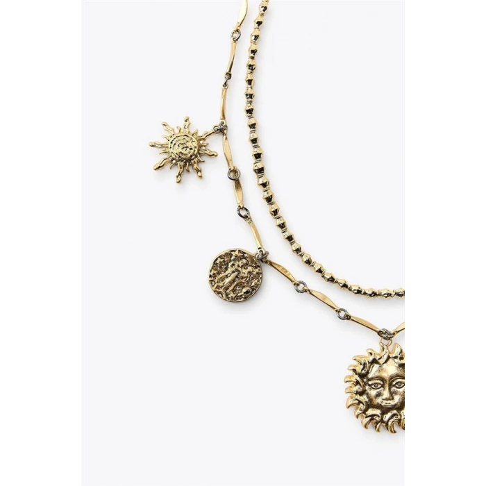 Güneş Kolye - Altın