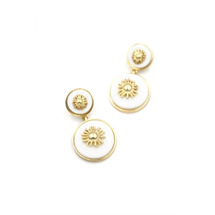 Güneş Küpe - Beyaz