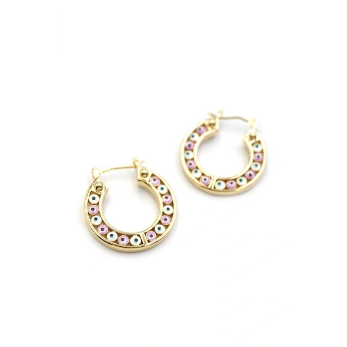 Halka Nazar Küpe - Altın