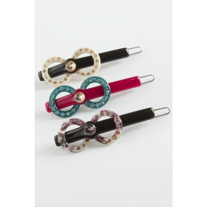 Halka Taşlı Klipsli Toka