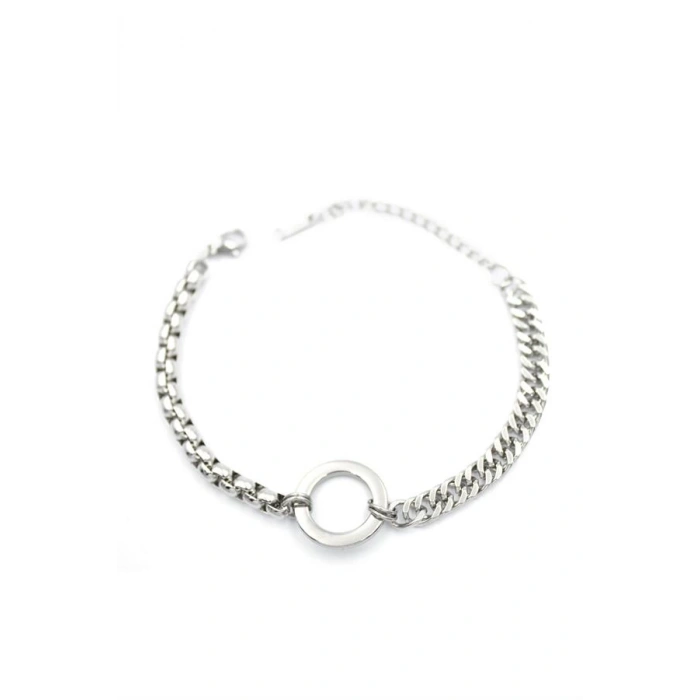Halka Zincirli Bileklik - Gümüş