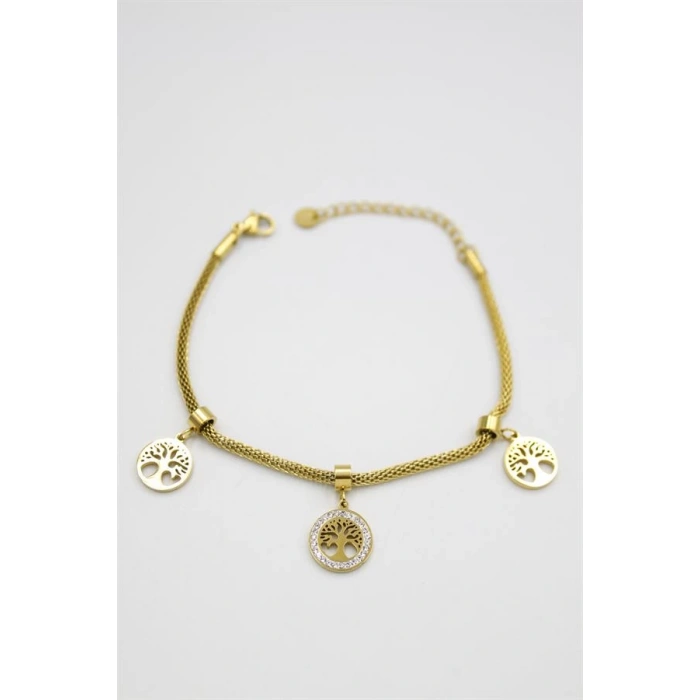 Hayat Ağacı Charm Bileklik - Altın