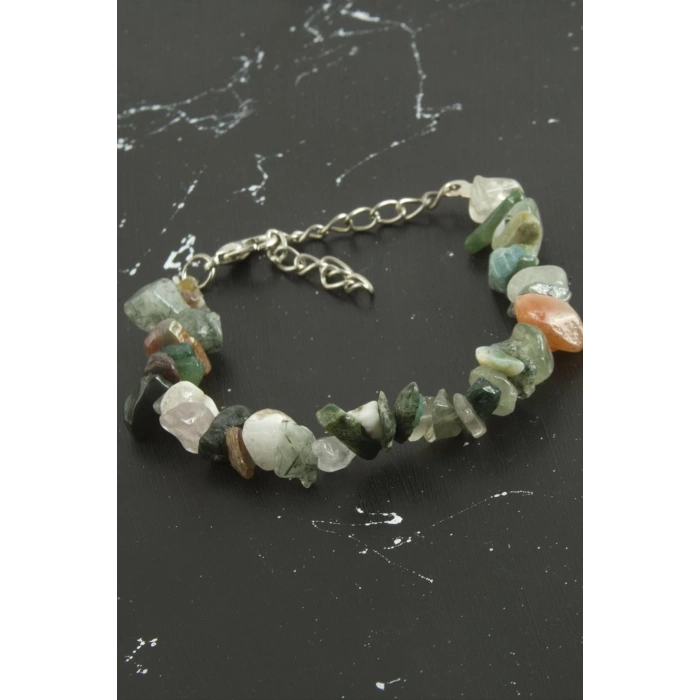 Hint Akik Kırık Doğaltaşlı Bileklik