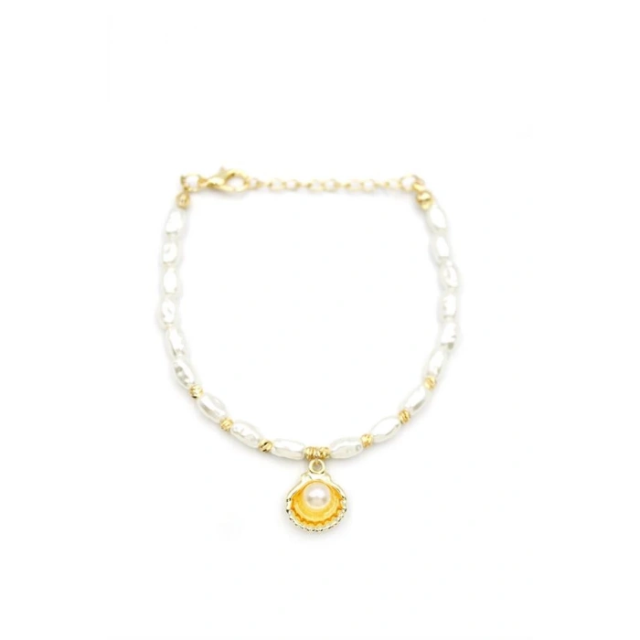 İnci Bileklik - Altın