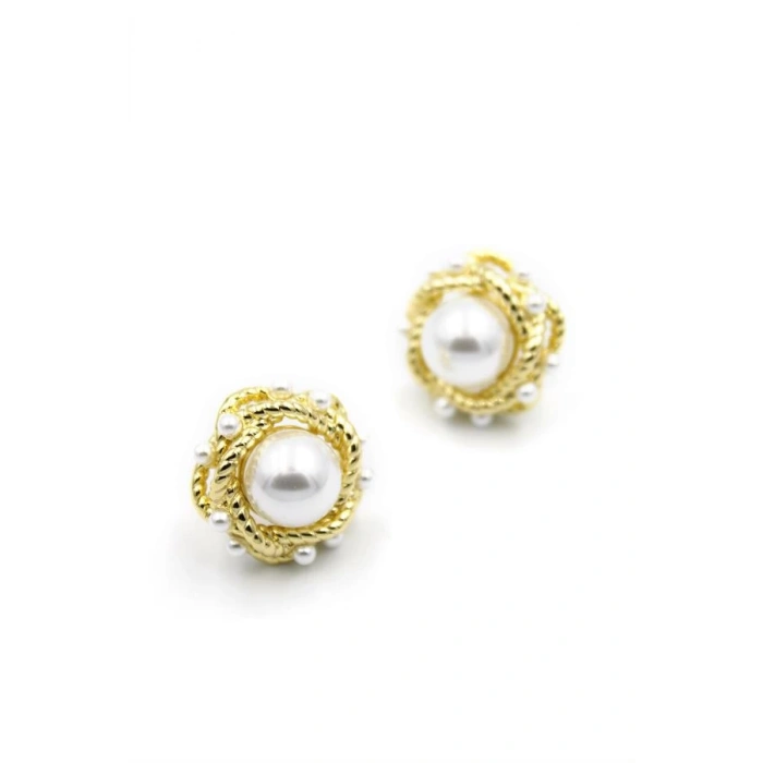 İncili Küpe - Altın