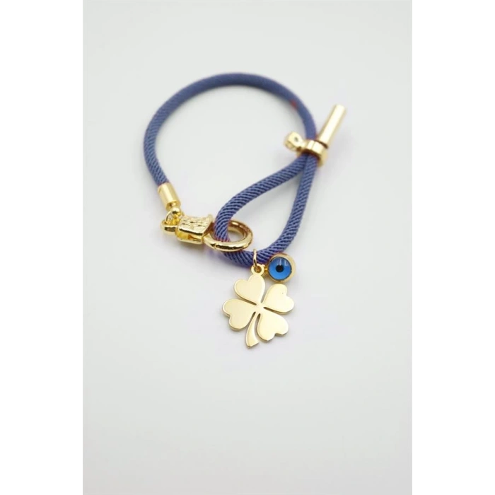 İpli Yonca Bileklik - Lacivert
