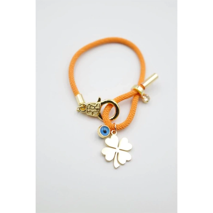 İpli Yonca Bileklik - Turuncu