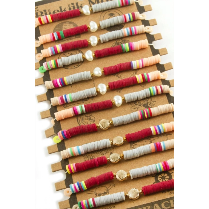 İstiridye İnci Fimo Boncuk Bileklik