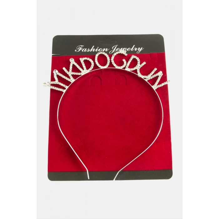 İyiki Doğdun Yazılı Taşlı Taç