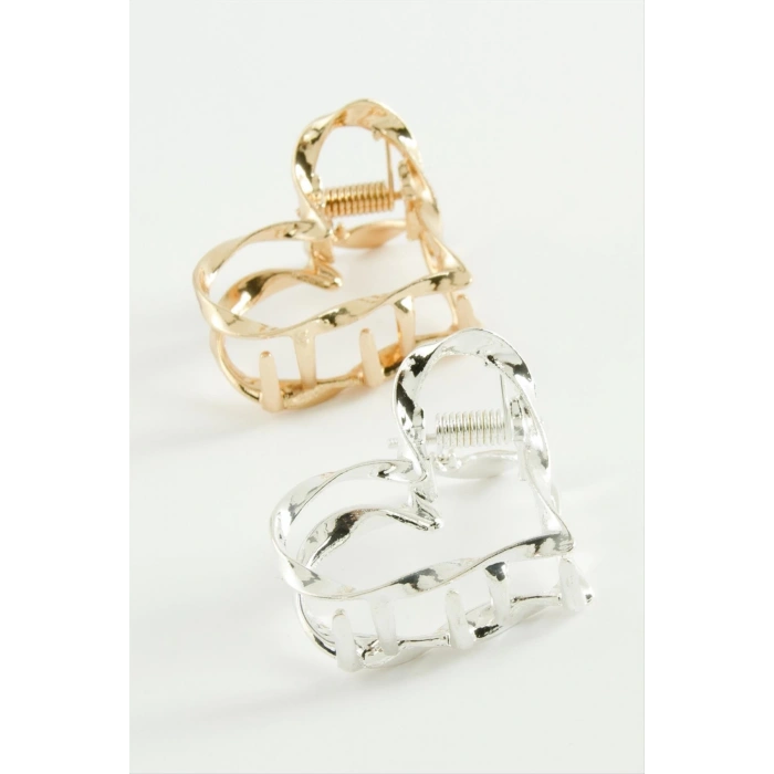 Kalp Burgulu Metal Mandal Toka 4 cm