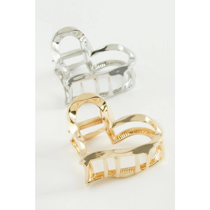 Kalp Burgulu Metal Mandal Toka 6 cm