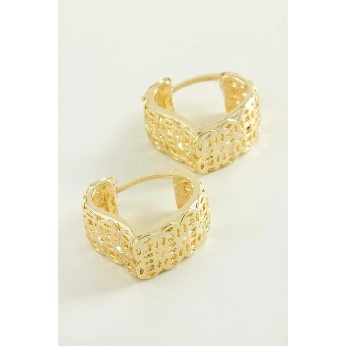 Kalp Kilitli Halka Küpe