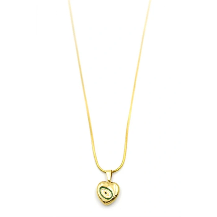 Kalp Kolye - 60 cm - Altın