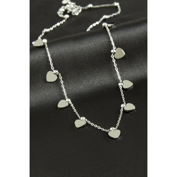 Kalp Lüks Çelik Kolye