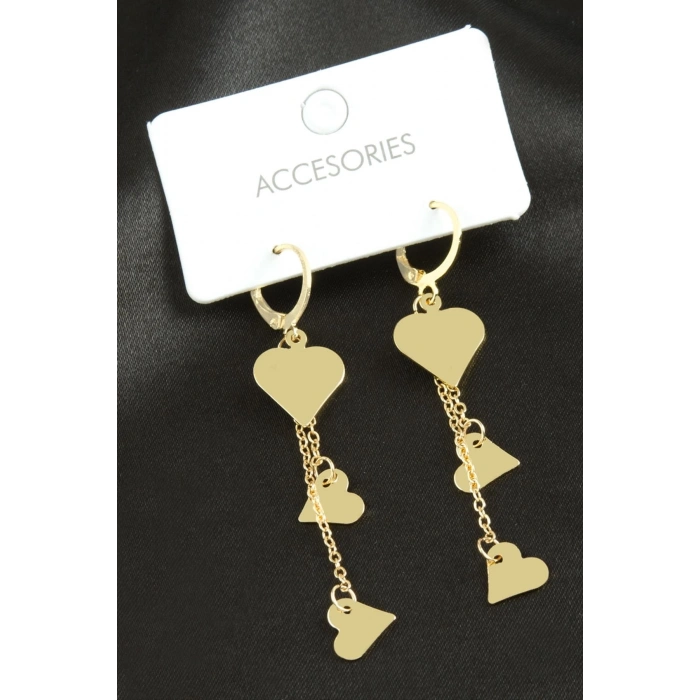 Kalp Sallantılı Trend Metal Küpe