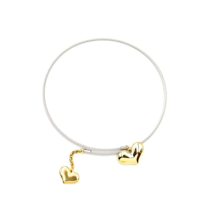 Kalp Tasma Kolye - Gümüş