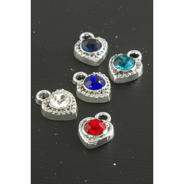 Kalp Zirkon Taşlı Tek Kulplu Aparat 1 Adet