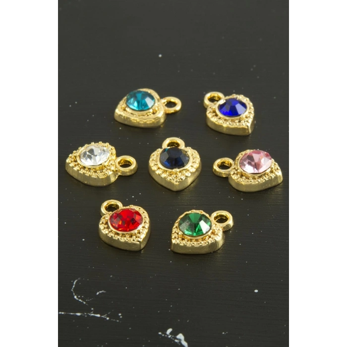 Kalp Zirkon Taşlı Tek Kulplu Aparat 1 Adet