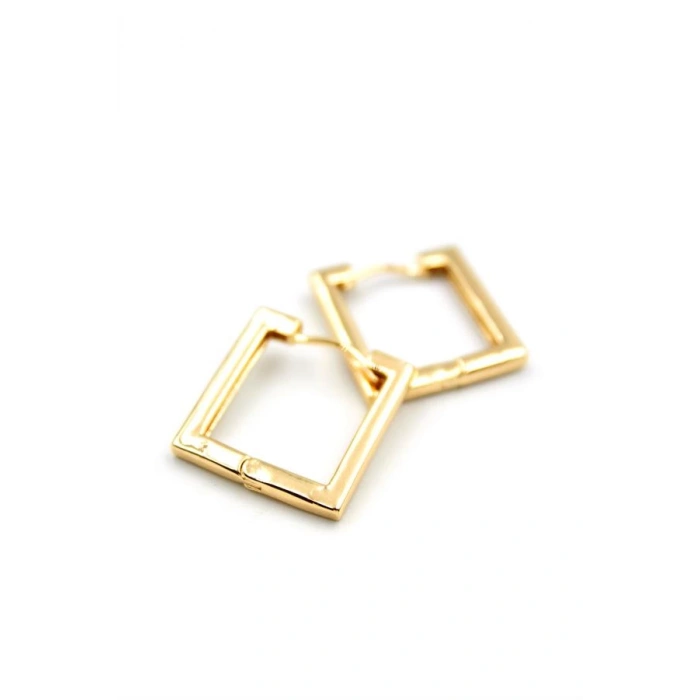 Kare Halka Küpe - Altın