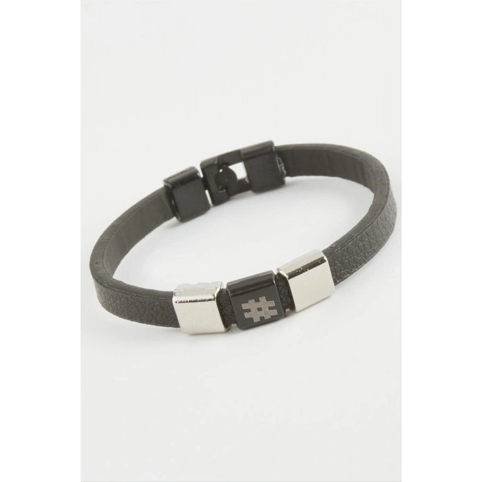 Kare Kaliteli Suni Deri Bileklik