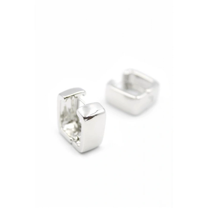 Kare Küpe - Gümüş