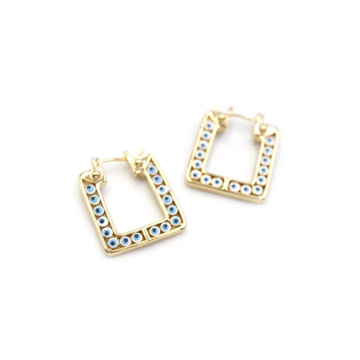 Kare Nazar Küpe - Altın