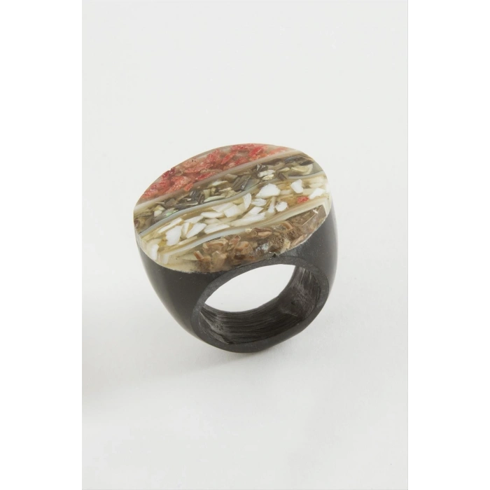 Karışık Deniz Kabuğu Sedef Yüzük